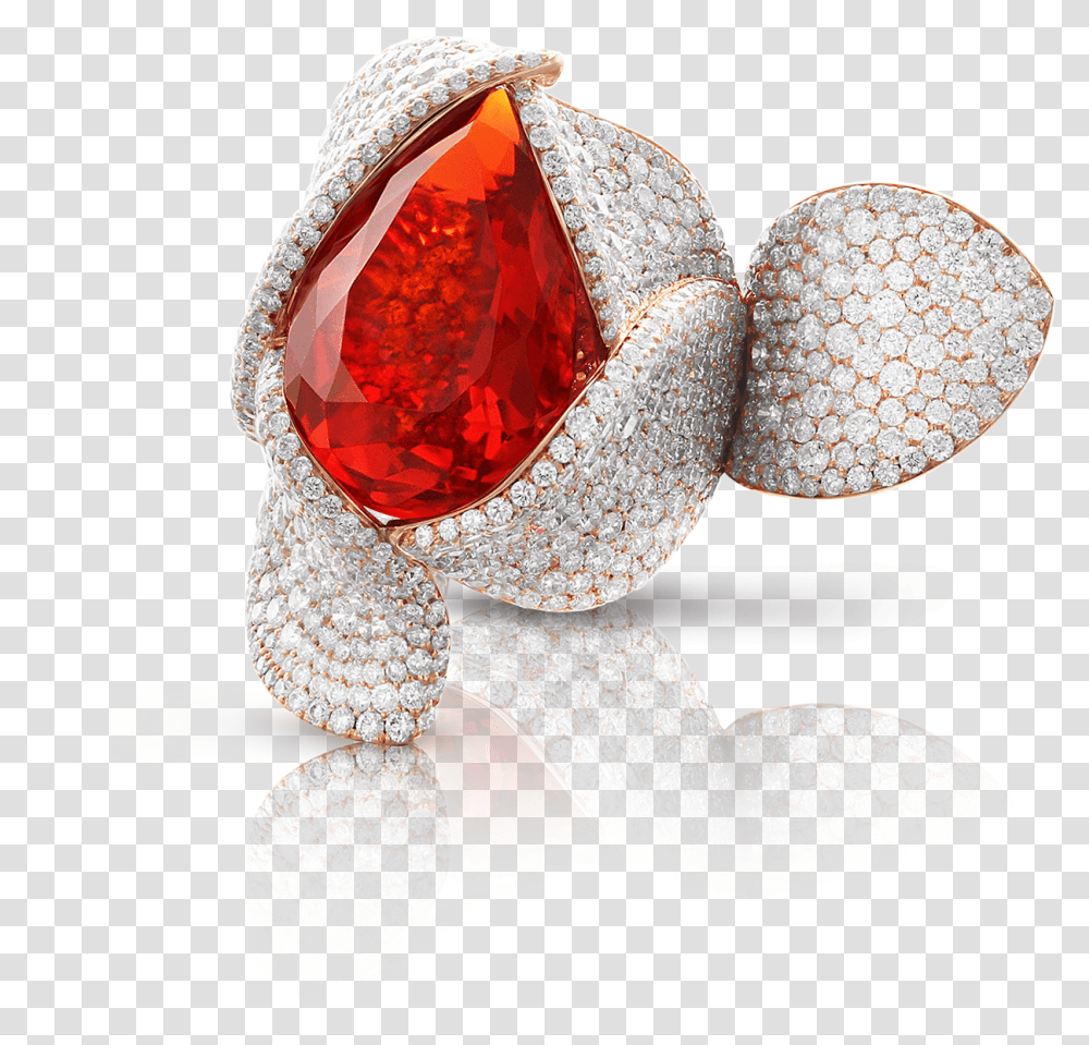 Rose Gold Ring With Fire Opal Orange Sapphires And Diamonds Engagement Ring, Jewelry, Accessories, Accessory, Gemstone Transparent Png