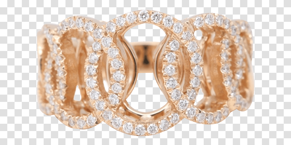 Rose Gold Round Diamond Multi Stone Prong Set Interlocked Body Jewelry, Gemstone, Accessories, Accessory, Cuff Transparent Png