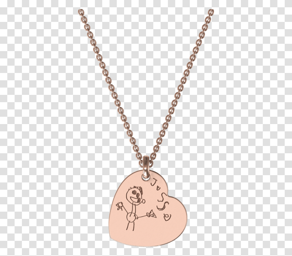 Rose Gold Sketch Heart Pendant Locket, Necklace, Jewelry, Accessories, Accessory Transparent Png
