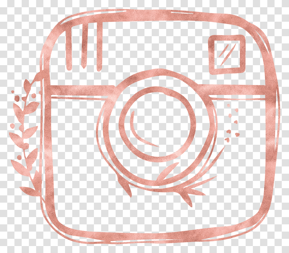 Rose Gold Social Media Logo, Rug, Electronics, Camera, Radio Transparent Png