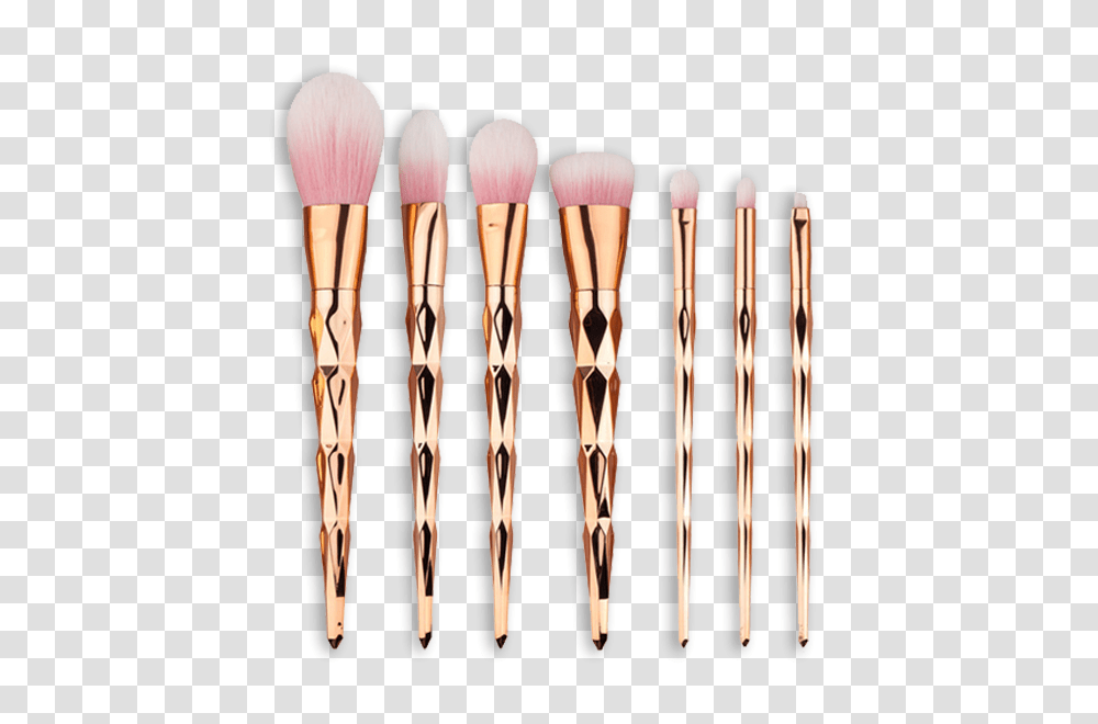 Rose Gold Unicorn Piece Makeup Brush Set, Tool, Cosmetics, Toothbrush Transparent Png