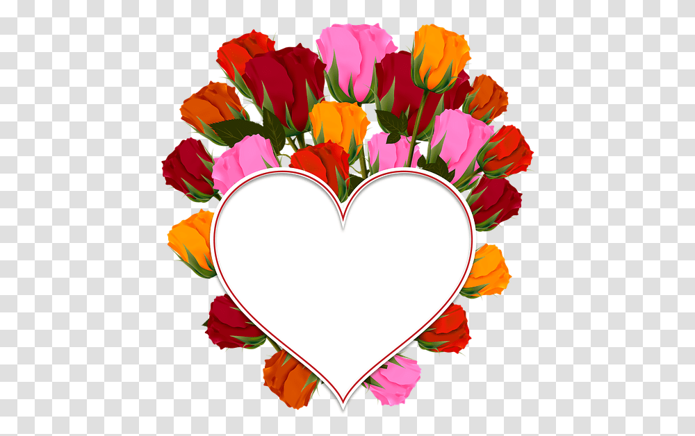 Rose Heart Bouquet Flowers Postcard Congratulation, Plant, Pattern, Floral Design Transparent Png