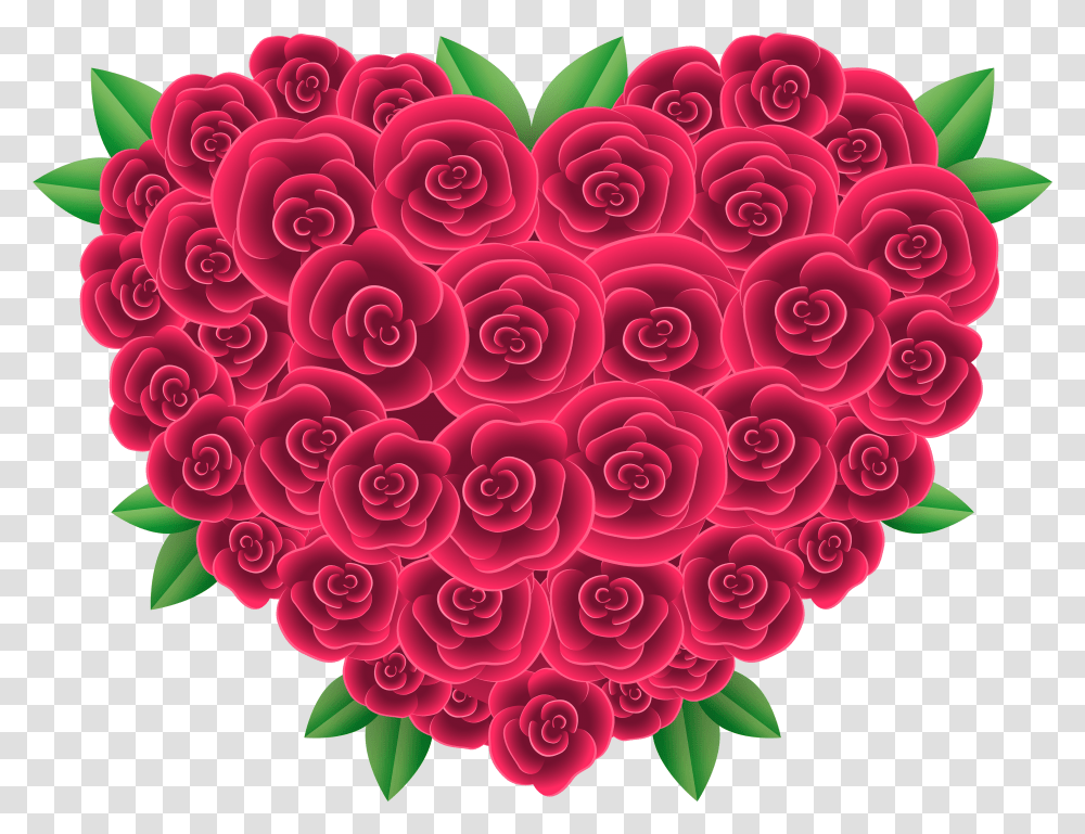 Rose Heart Flower Clipart Library Clipart Floral Heart Transparent Png