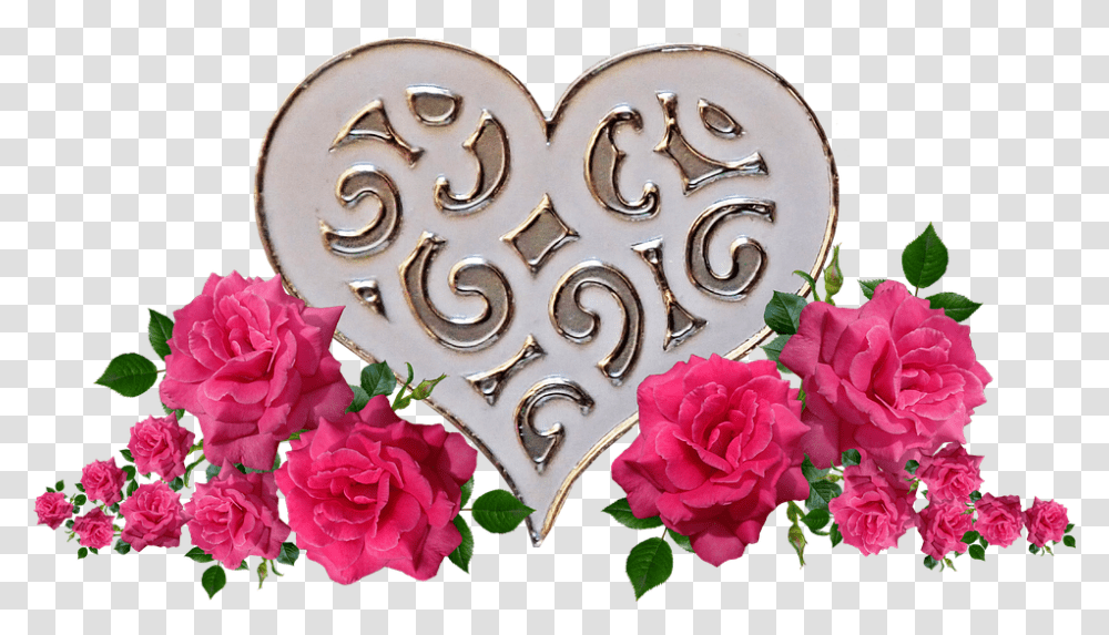 Rose Heart Garden Roses, Plant, Flower, Blossom, Flower Arrangement Transparent Png