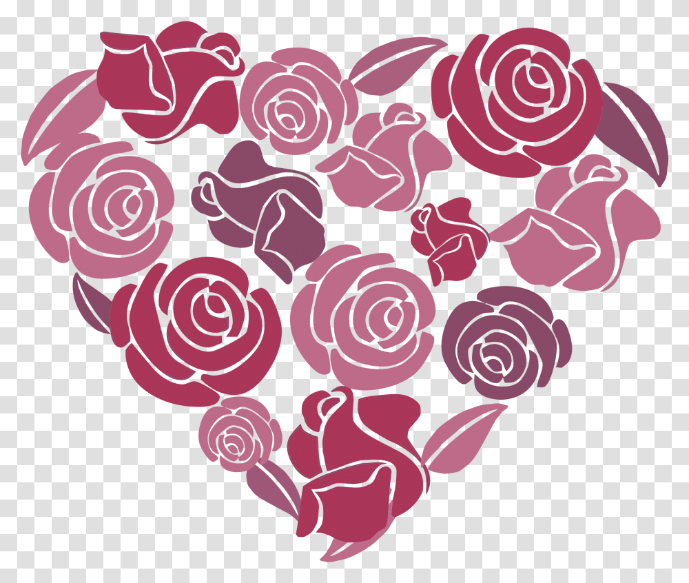 Rose Heart Rose Heart Clipart, Plant, Graphics, Pattern, Fruit Transparent Png