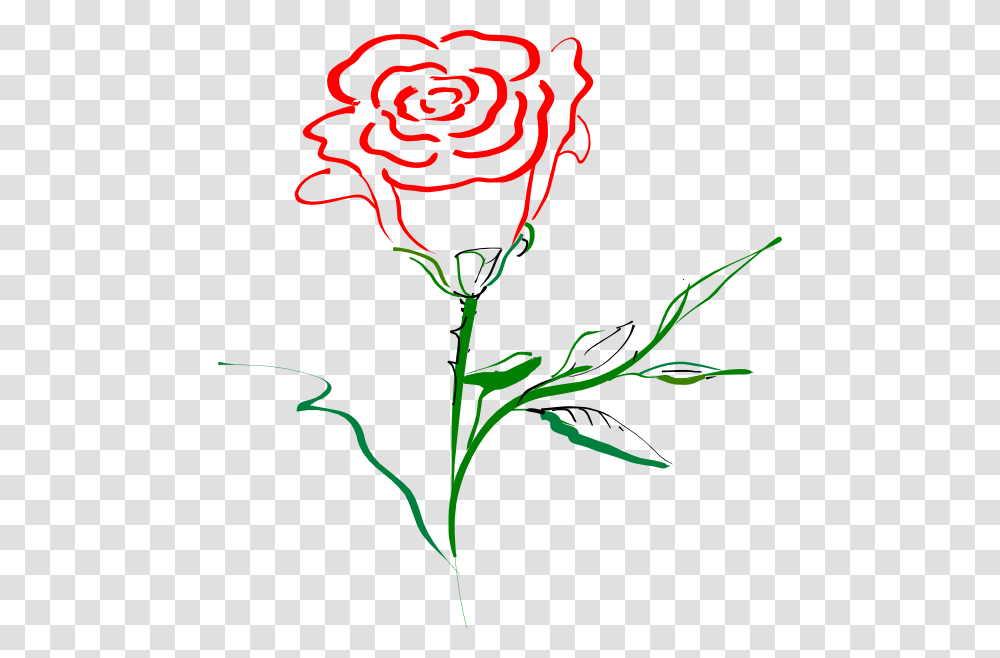 Rose Outline Clip Art, Flower, Plant, Blossom Transparent Png