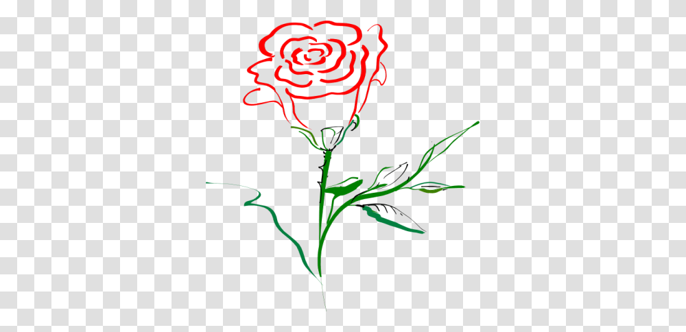 Rose Outline Clip Art, Flower, Plant, Blossom, Light Transparent Png