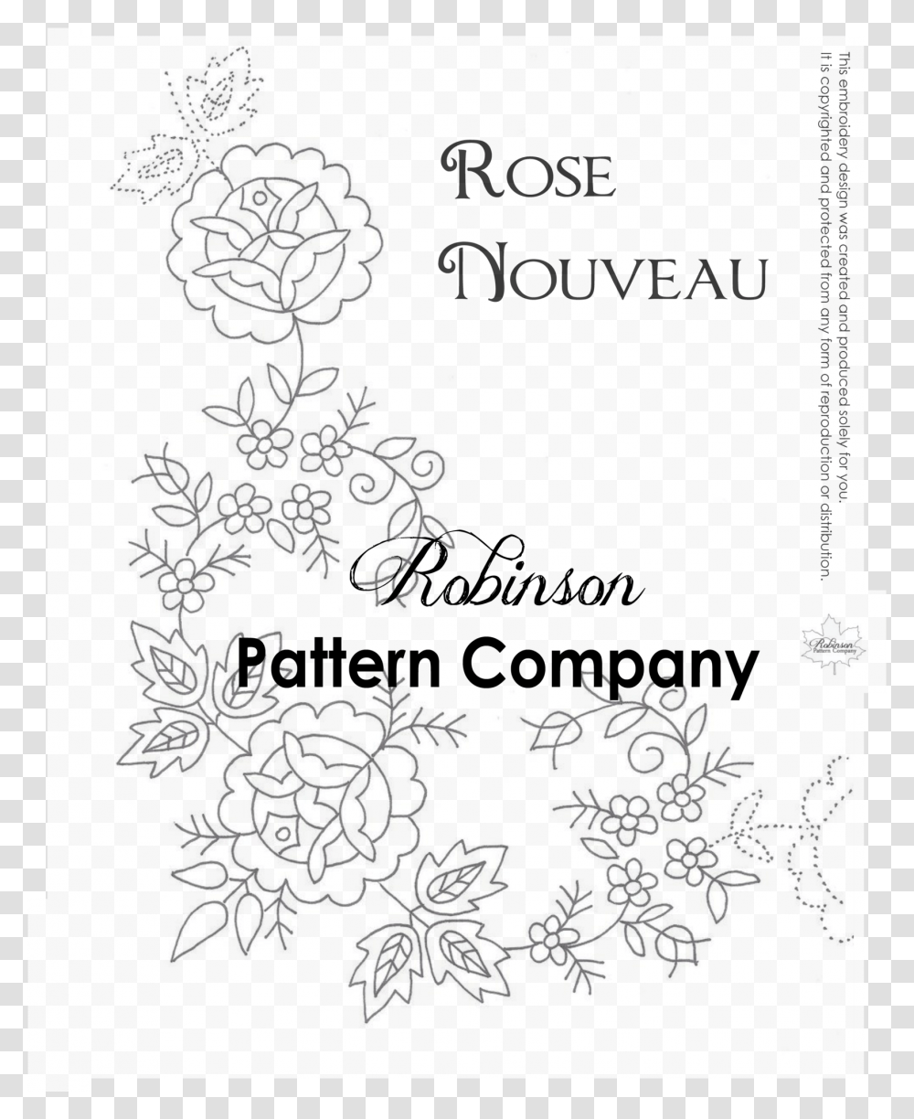 Rose Pattern Hand Embroidery Pattern Design, Floral Design Transparent Png