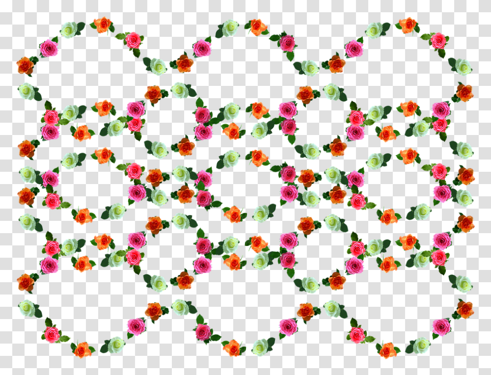 Rose Pattern Wavy Wave Illustration, Rug, Embroidery, Quilt Transparent Png