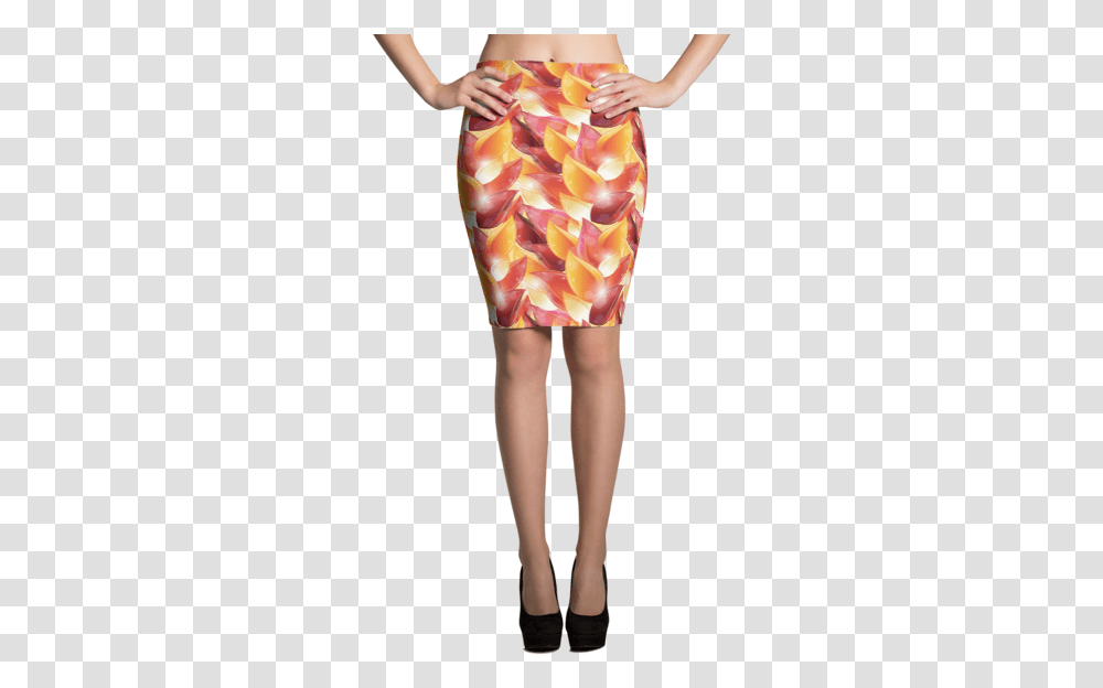 Rose Petals Pencil Skirt Pencil Skirt, Dress, Female, Person Transparent Png