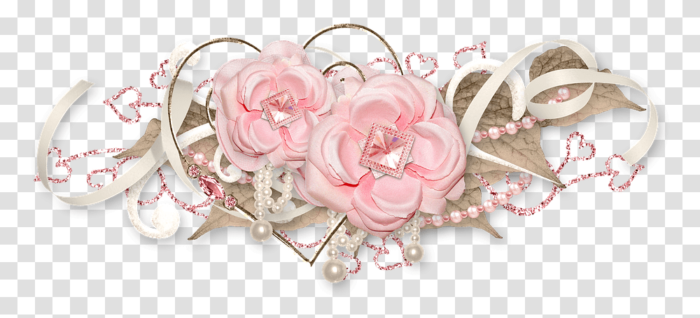 Rose Pink Cluster Decor Ornament Tape Tenderness Portable Network Graphics, Jewelry, Accessories, Accessory, Hair Slide Transparent Png