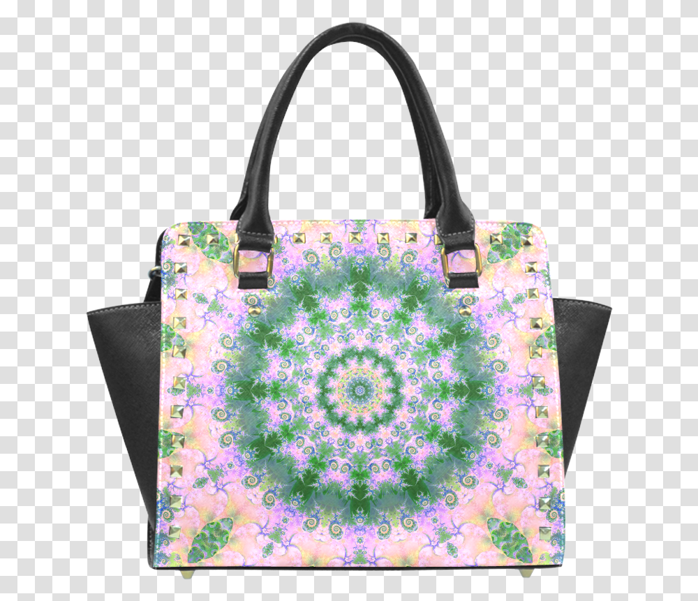 Rose Pink Green Explosion Of Flowers Portable Network Graphics, Handbag, Accessories, Accessory, Purse Transparent Png