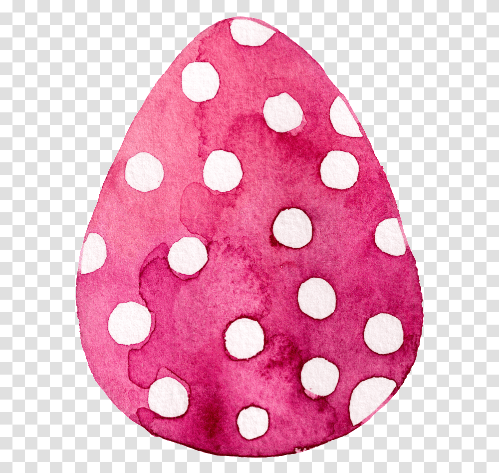 Rose Red Dot Egg Shaped Watercolor Cartoon Polka Dot, Food, Rug, Easter Egg Transparent Png