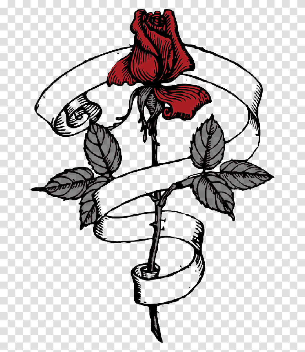 Rose Ribbon Clip Art, Floral Design, Pattern, Plant Transparent Png