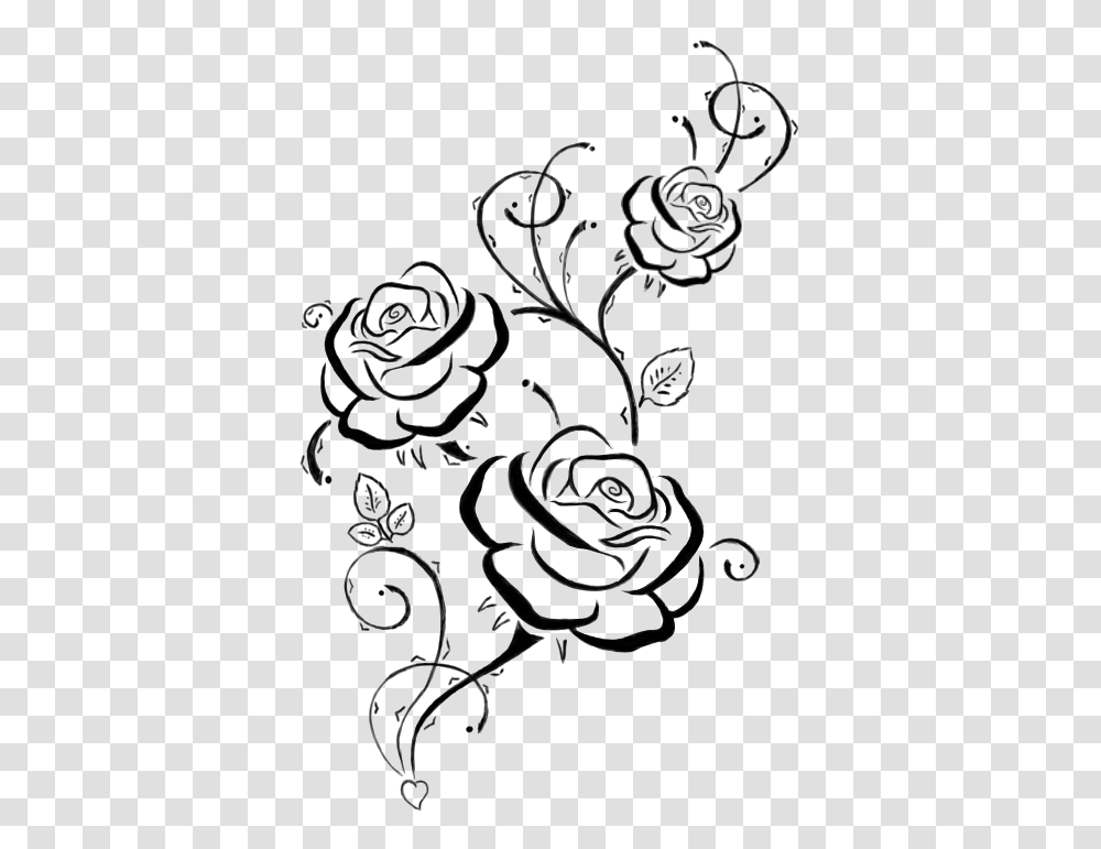 Rose Tattoo Download Image Background Tattoo, Floral Design, Pattern Transparent Png