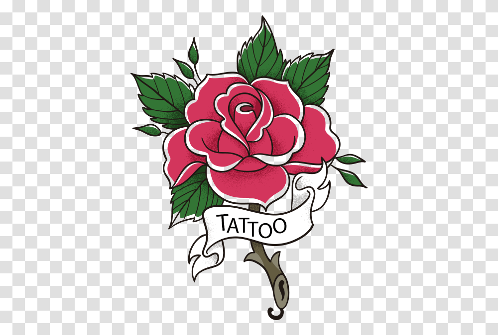 Rose Tattoo Image Rose Tattoo Vector, Floral Design, Pattern Transparent Png