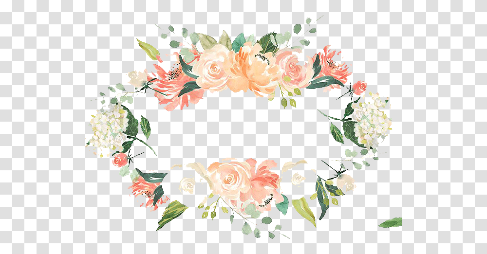Rose Vector Branch Watercolor Floral Frame Border, Plant, Floral Design Transparent Png