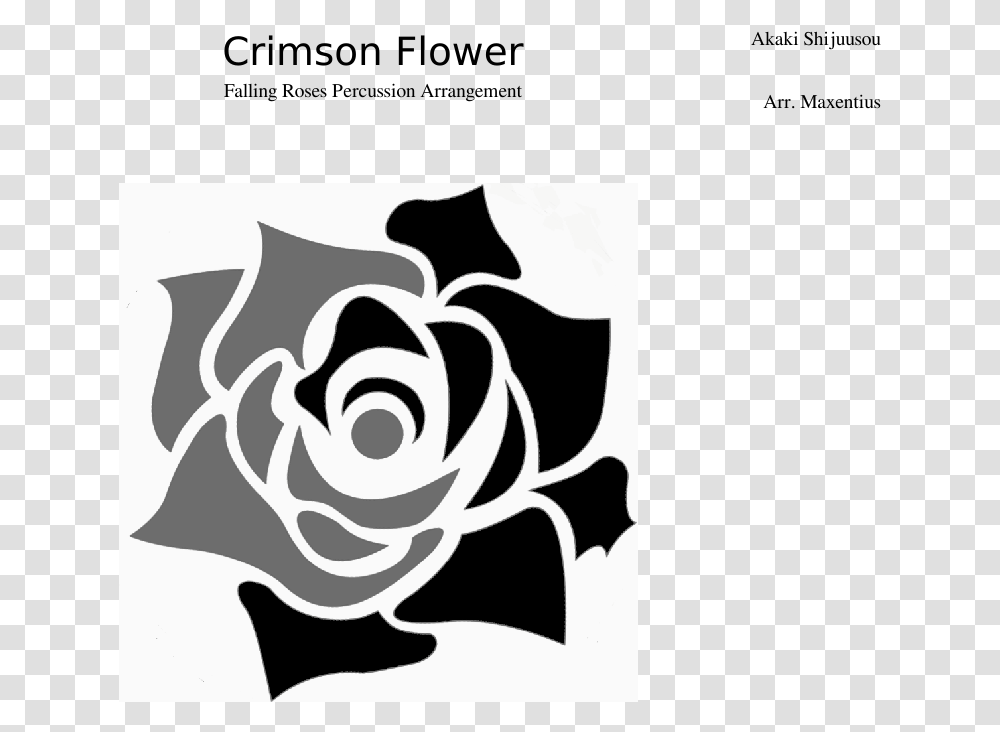 Rose Vector, Stencil Transparent Png