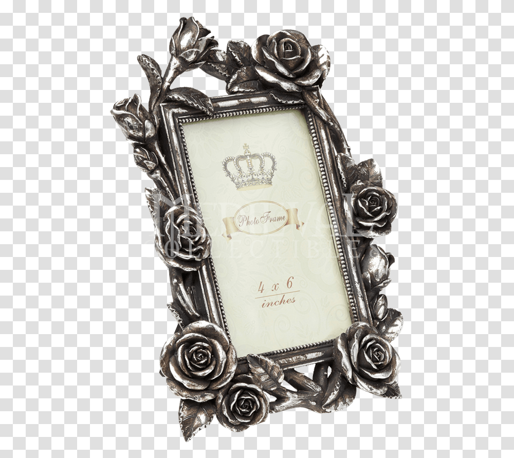 Rose Vine Antiqued Silver Photo Frame Alchemy Fotolijst Met Roos, Necklace, Jewelry, Accessories Transparent Png