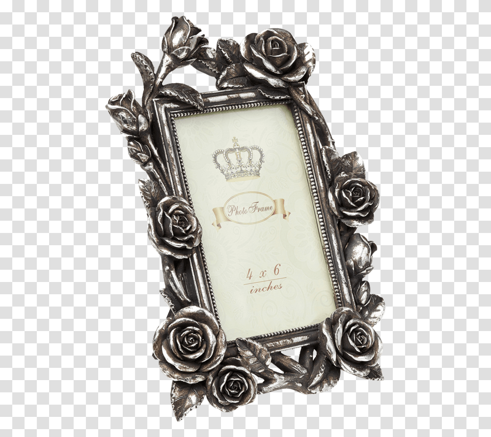 Rose Vine Antiqued Silver Photo Frame Alchemy Picture Frame, Furniture, Couch, Necklace, Jewelry Transparent Png