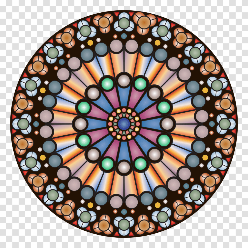Rose Window Of Notre Dame, Stained Glass, Lamp Transparent Png