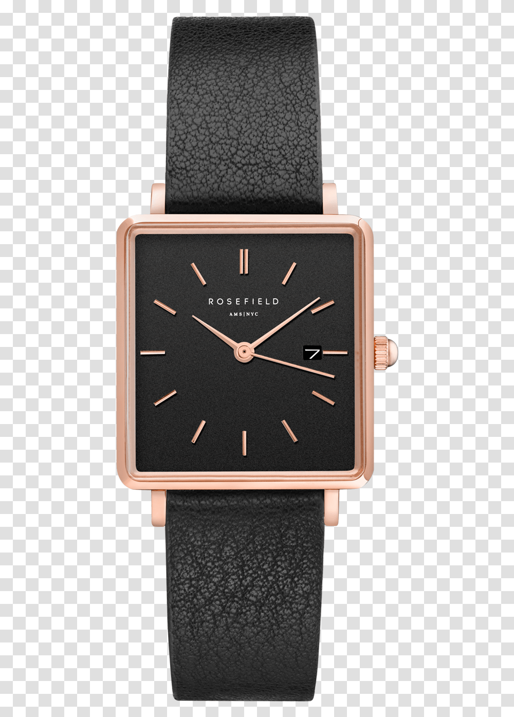 Rosefield Watches Square Leather, Clock, Analog Clock, Clock Tower, Architecture Transparent Png