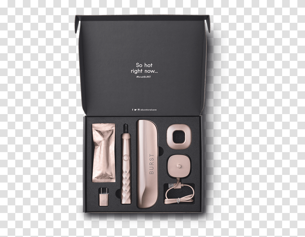 Rosegold Brush Box Rose Gold Burst Toothbrush, Electronics, Cosmetics, Mobile Phone, Cell Phone Transparent Png