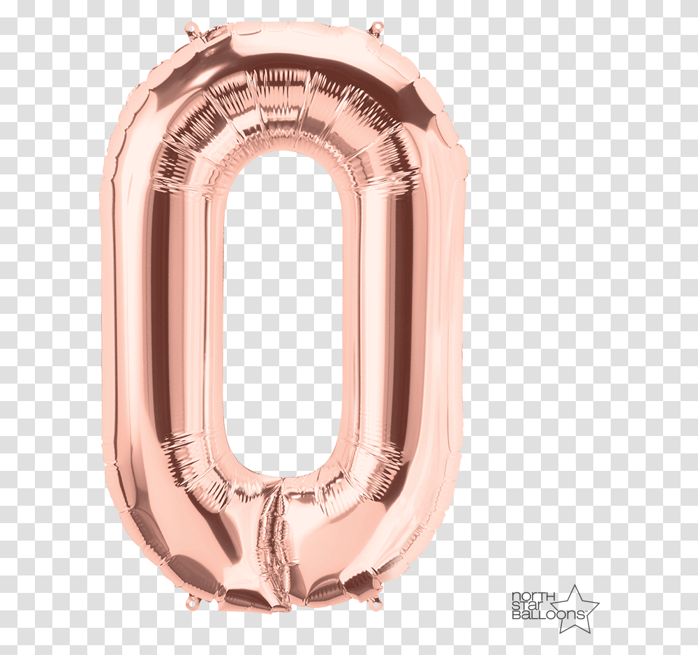 Rosegold Foil Balloon Number 0 Rose Gold Number 0 Balloons, Lamp, Text, Alphabet, Brick Transparent Png