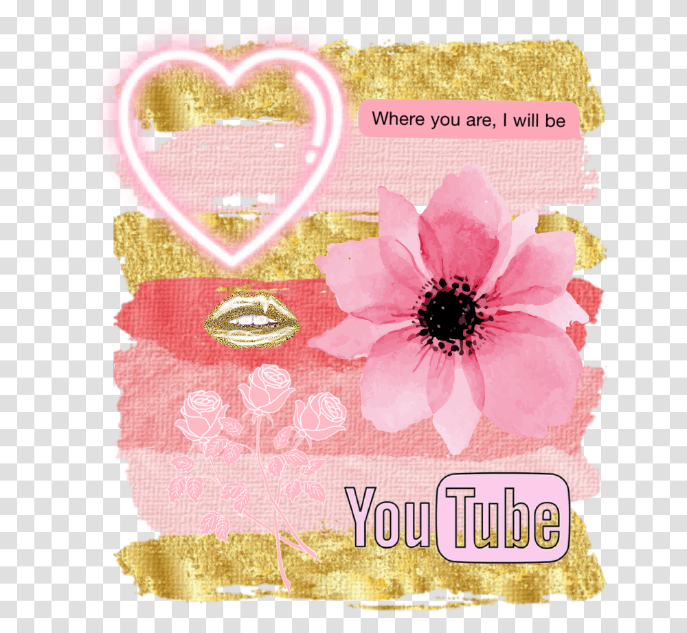 Rosegold Pink Gold Pinkgold Goldpink Flower Pinkflower Pink And Gold Lines, Cushion, Pillow, Plant Transparent Png
