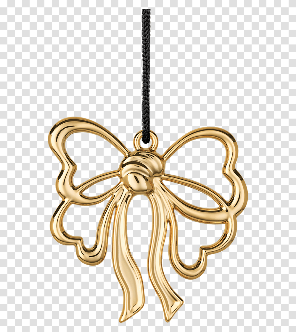 Rosendahl Bow H 65 Cm Gold Plated Buy Here Gold, Pendant Transparent Png