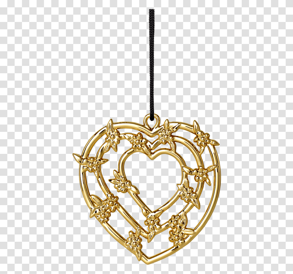 Rosendahl Karen Blixen Heart Garlands Gold Plated Circle, Chandelier, Lamp, Pendant, Accessories Transparent Png