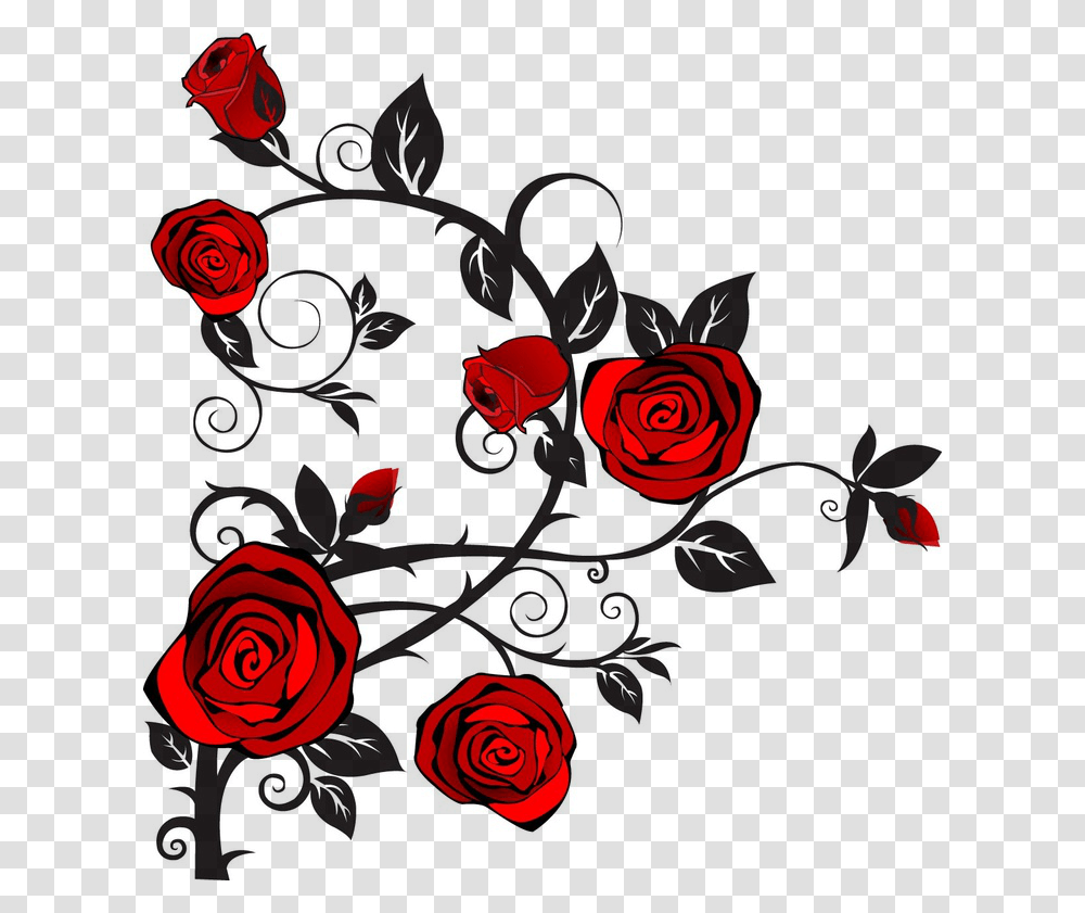 Roses And Thorns Tattoos, Floral Design, Pattern Transparent Png