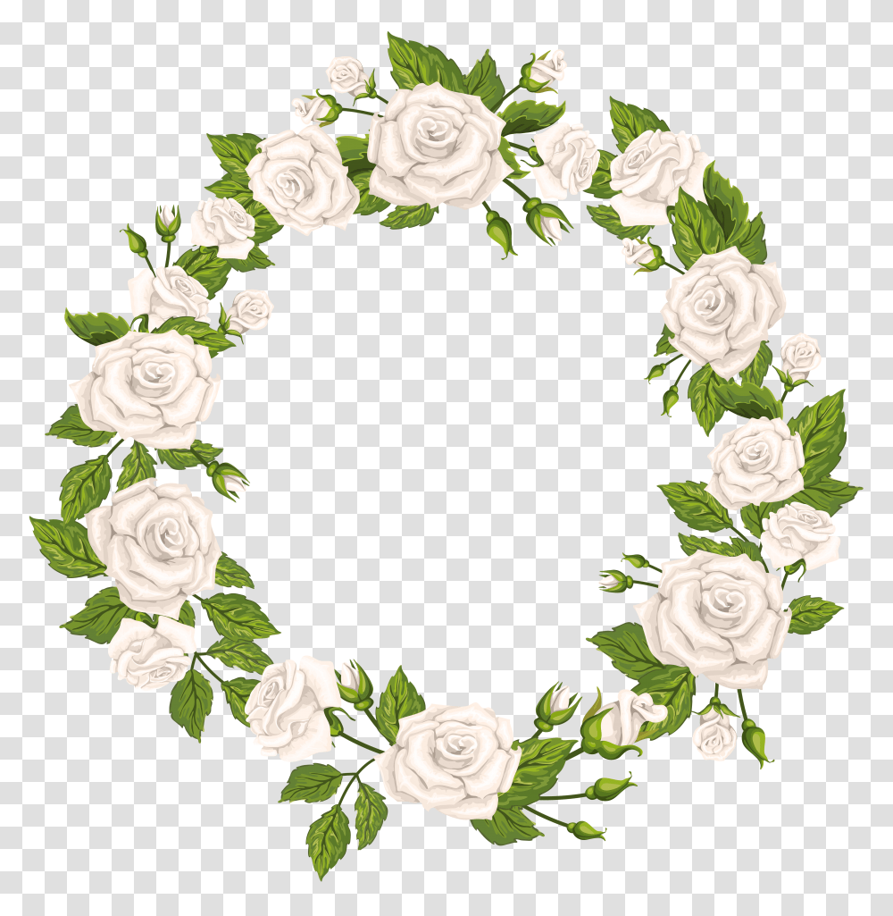 Roses Border White Clip Transparent Png