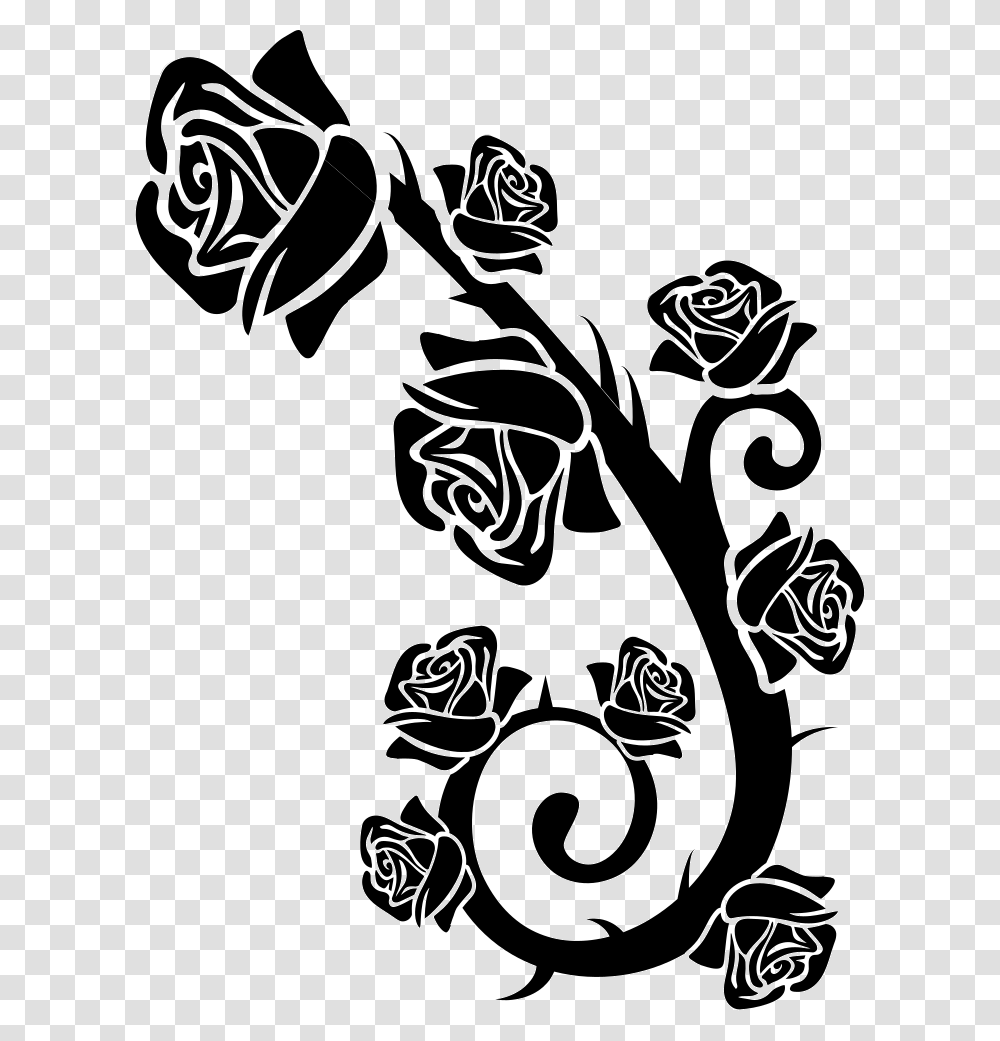 Roses Branch Ornament Rose Icon, Floral Design, Pattern Transparent Png