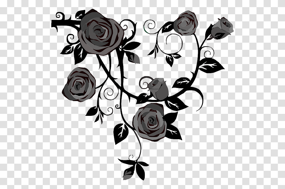 Roses Flowers Gray Free Vector Graphic On Pixabay Black Roses Clipart, Graphics, Floral Design, Pattern, Stencil Transparent Png