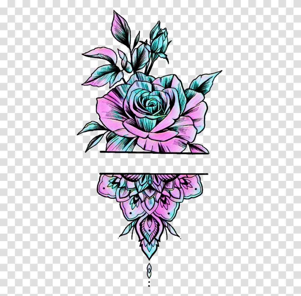 Roses Flowers Rosestattoo Rose Flowertattoo Tattoo Tatt Illustration, Graphics, Art, Floral Design, Pattern Transparent Png