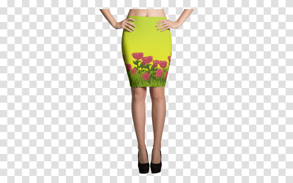 Roses Grass Pencil Skirt Falda De Like La Leyenda, Person, Dress, Sleeve Transparent Png