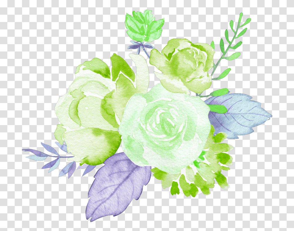 Roses Green Garden Flowers Watercolor Garden Roses, Graphics, Art, Floral Design, Pattern Transparent Png