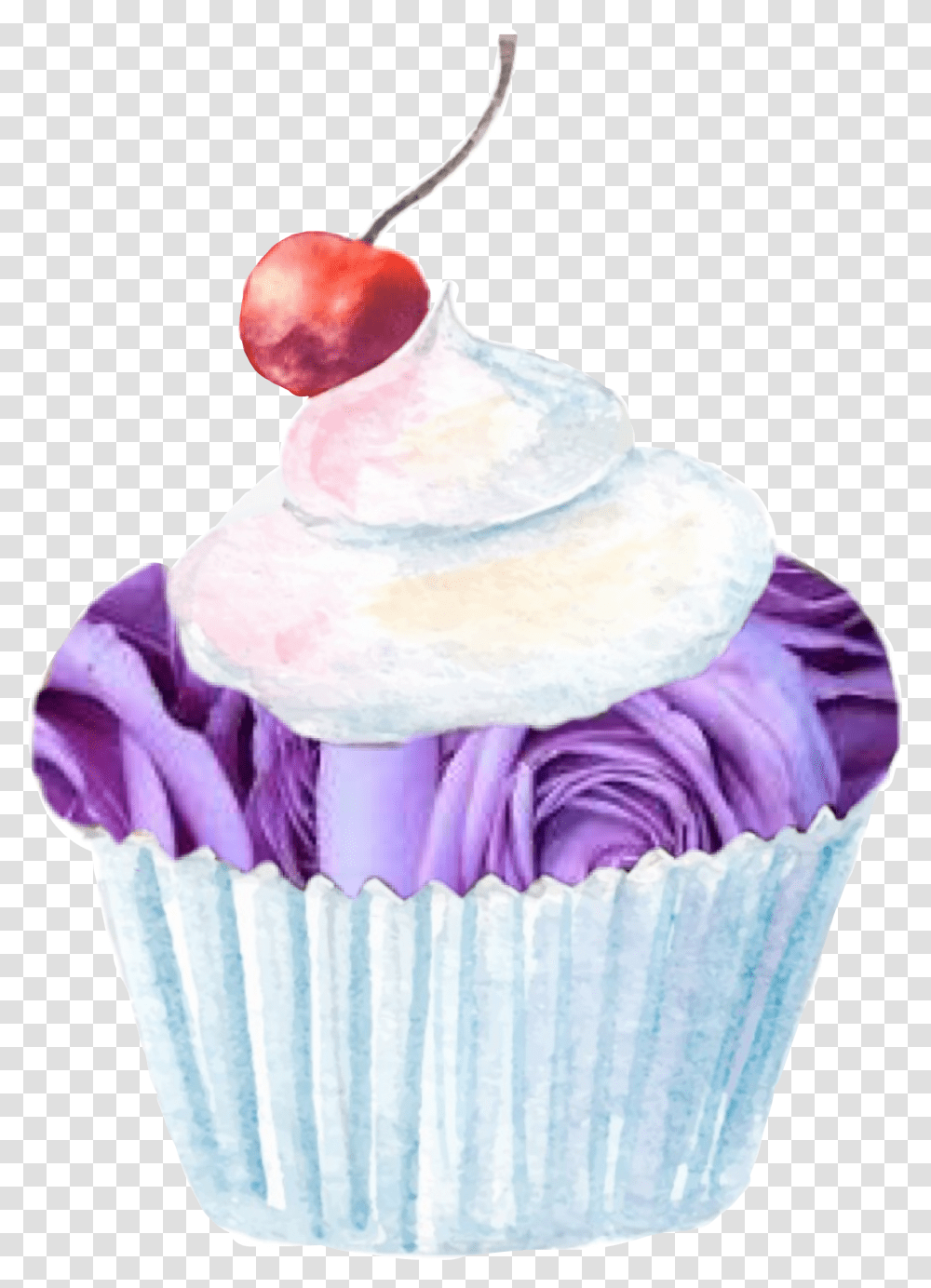 Roses Purple Purpleroses Rose Cupcake Cupcakes Cupcake, Cream, Dessert, Food, Creme Transparent Png