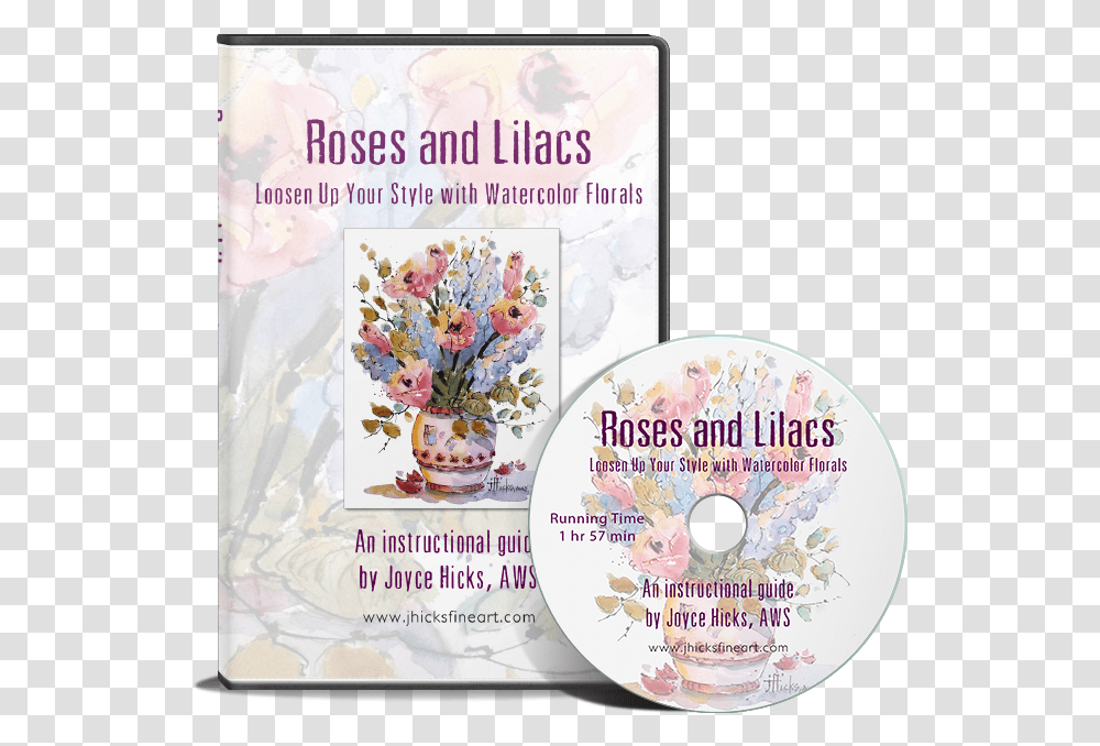 Roses & Lilacs Loosen Up Your Style With Watercolor Florals Joyce Hicks Jasmine, Disk, Dvd, Paper, Floral Design Transparent Png