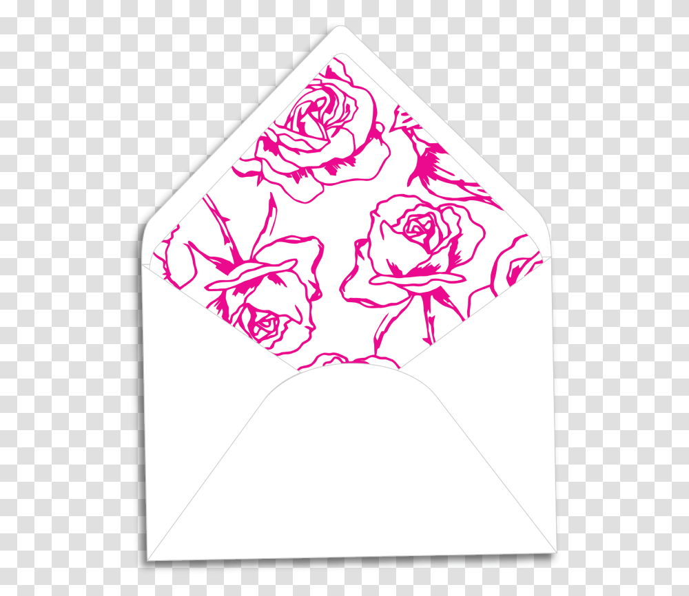 Roses Web Envelope Liners Envelopes, Label, Paper Transparent Png