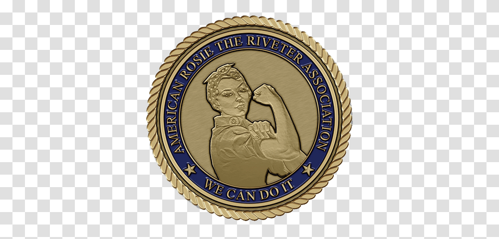 Rosie Riveter Bronze Solid, Logo, Symbol, Trademark, Coin Transparent Png