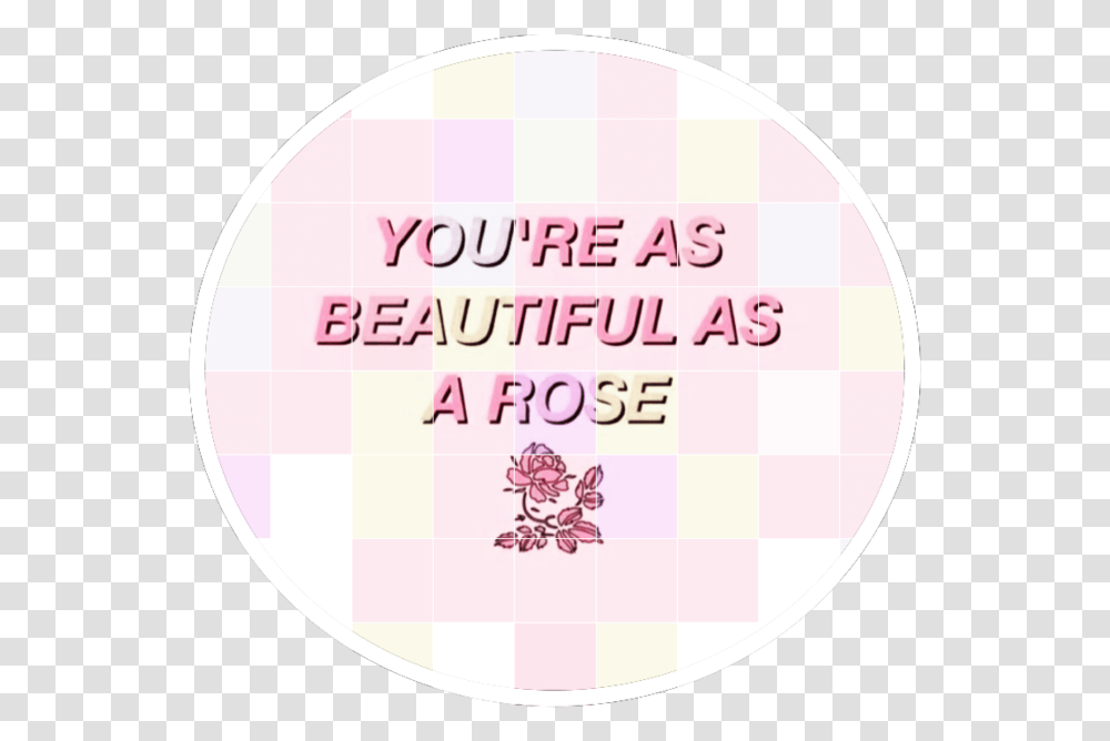 Rosie Rose Beautiful Aesthetic Sticker Pink Pastel Pastel Wallpaper Aesthetic, Label, Word, Page Transparent Png