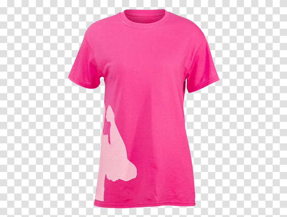 Rosie The Riveter Hot Pink Running Short Sleeve, Clothing, Apparel, T-Shirt, Person Transparent Png