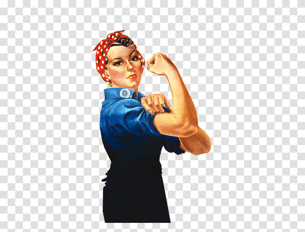 Rosie The Riveter Retro Style T Shirt For Sale, Person, Human, Arm, Finger Transparent Png