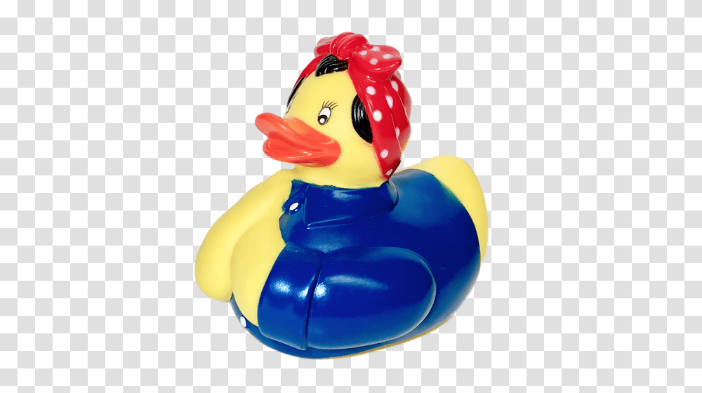Rosie The Riveter Rubber Duck, Figurine, Snowman, Winter, Outdoors Transparent Png