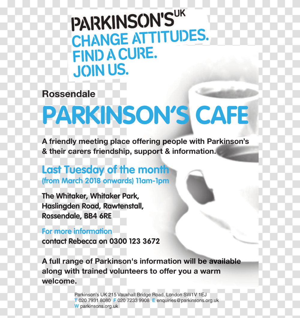 Rossendale Parkinson S Cafe, Flyer, Poster, Paper, Advertisement Transparent Png