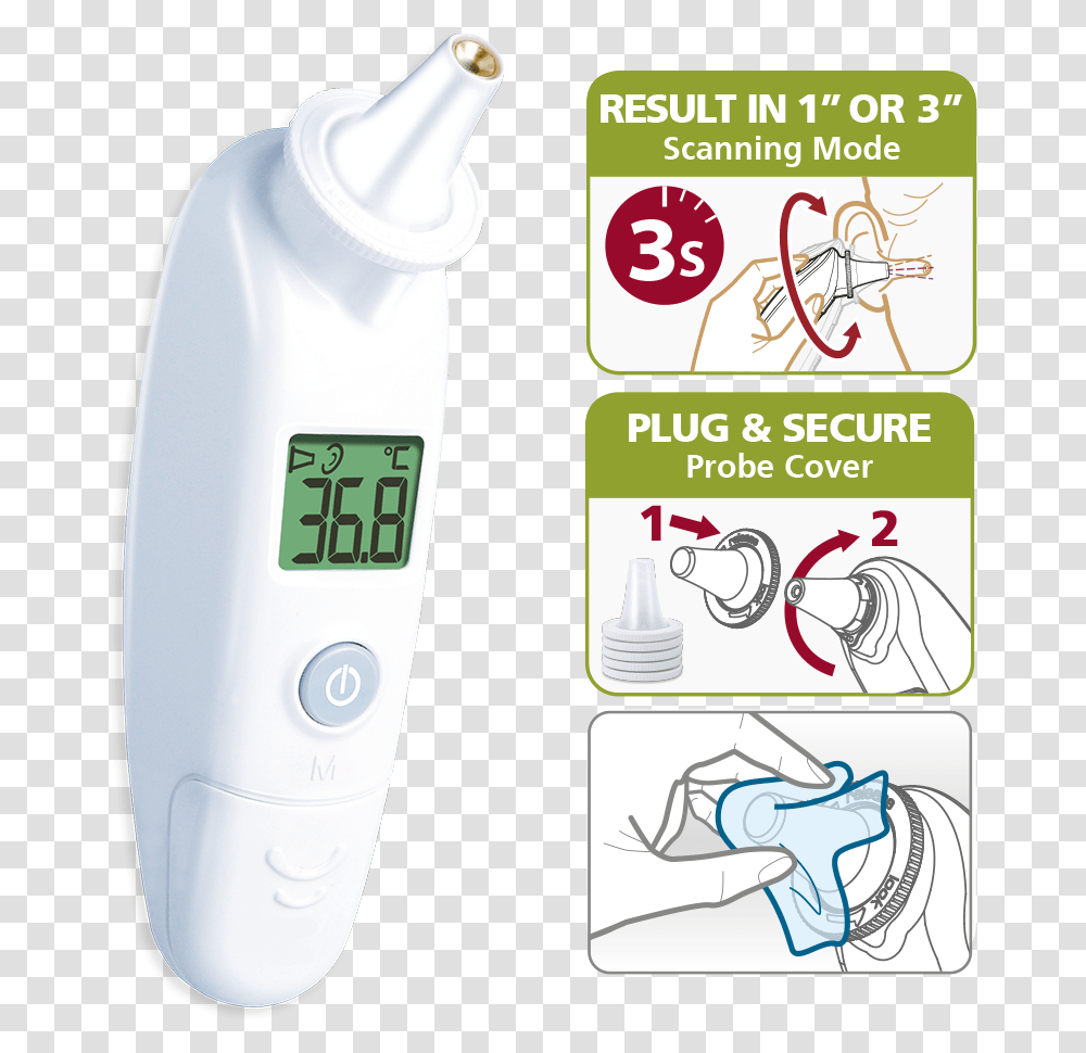 Rossmax Ra600 Infrared Ear Thermometer Transparent Png