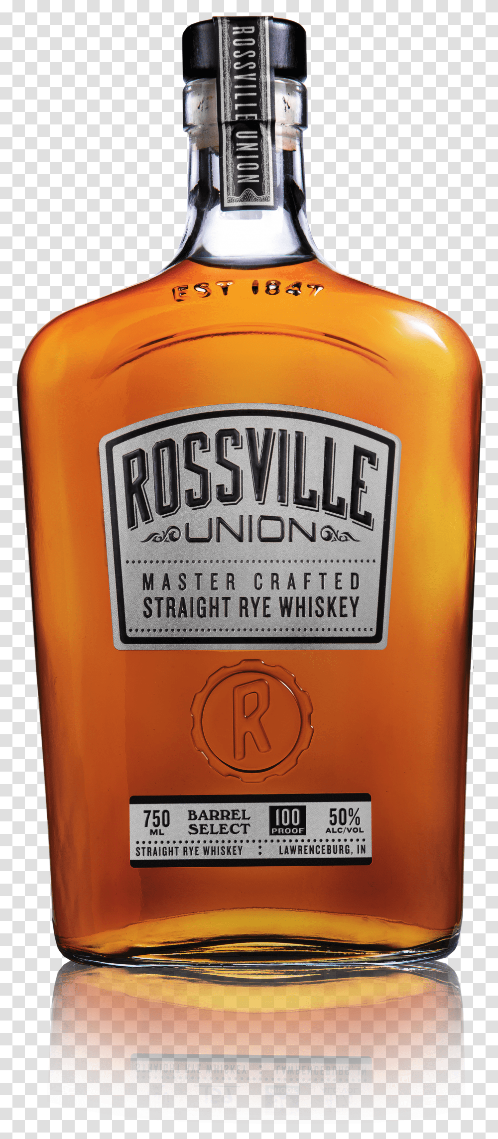 Rossville Union Barrel Proof Straight Rye Whiskey Transparent Png