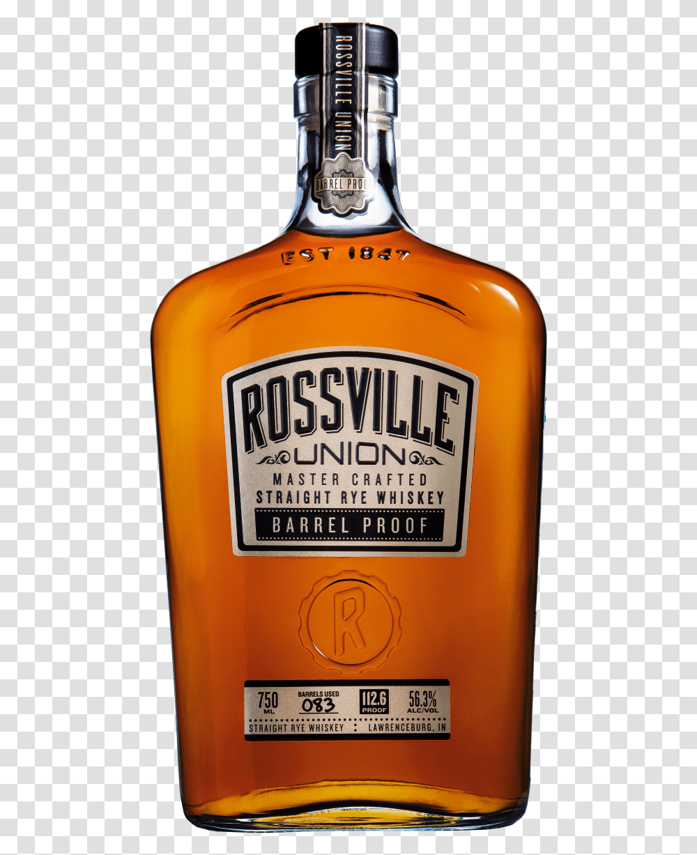 Rossville Union Straight Rye Whiskey, Liquor, Alcohol, Beverage, Drink Transparent Png